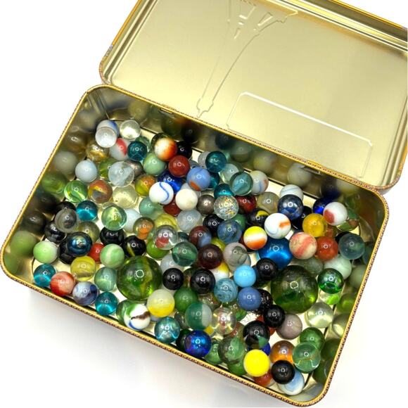 1.7lbs Vintage Pre-1970's Marbles with Uranium + Possible Akro, Vitro, Jabo - Picture 2 of 3